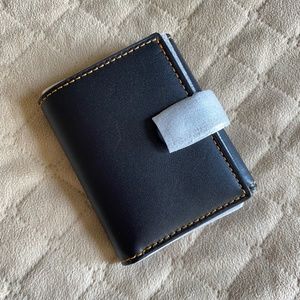 COACH 1941 Leather Small Trifold Wallet in Black